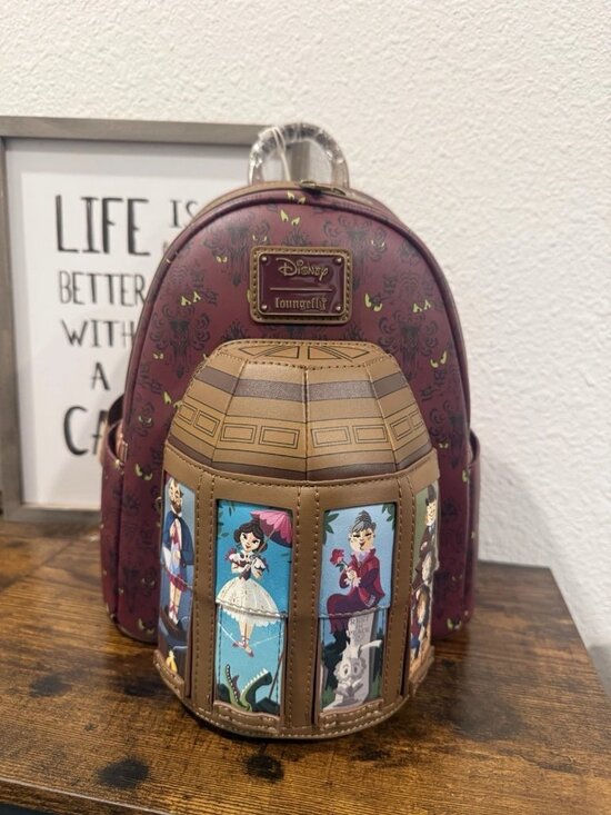 haunted mansion stretching room portraits mini backpack Disney Loungefly Disney's Haunted Mansion Stretching